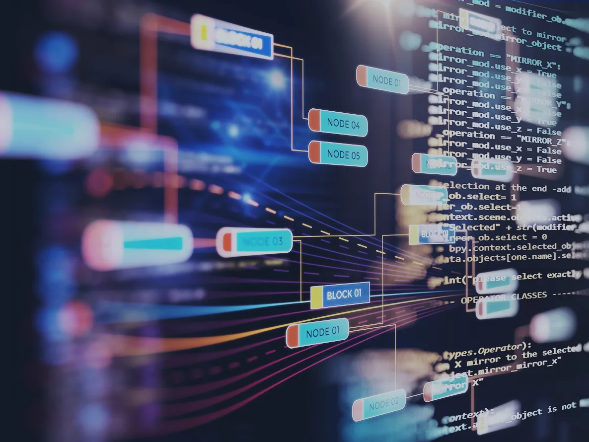 Close-up of data infrastructure of Multi-Factor authentication solutions.