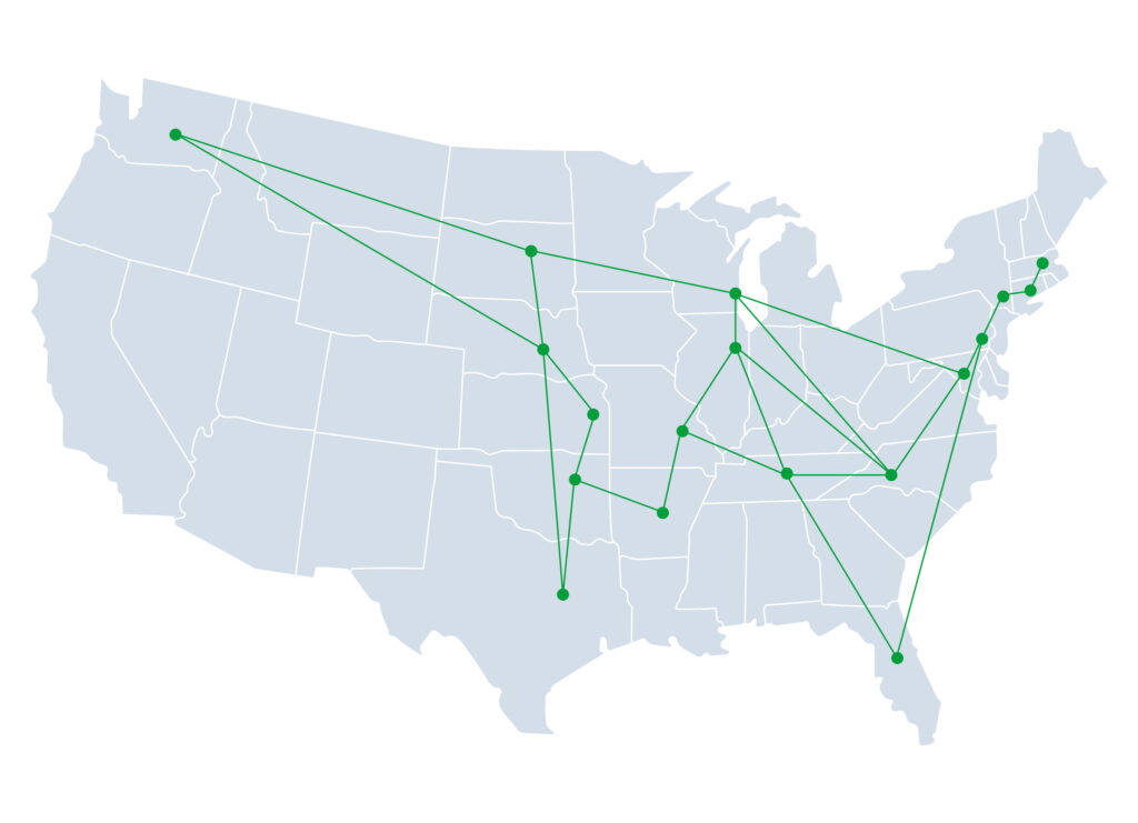 an infographic showing data centers across geographically distinct regions