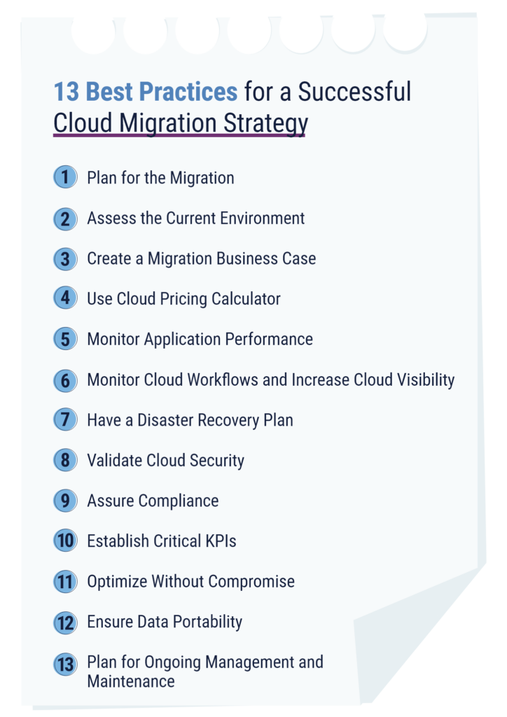 Cloud migration strategy best practices